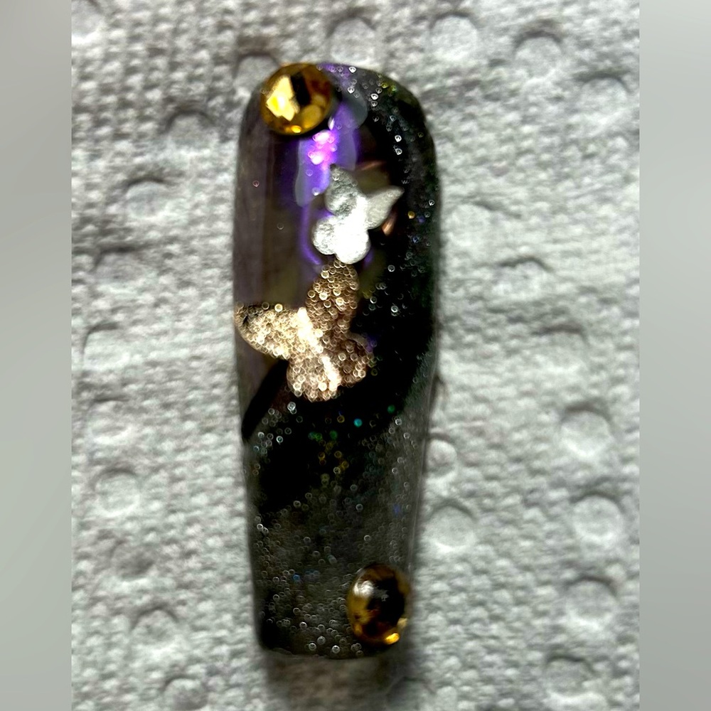 Goth Butterfly Wings Custom Press-On Nails